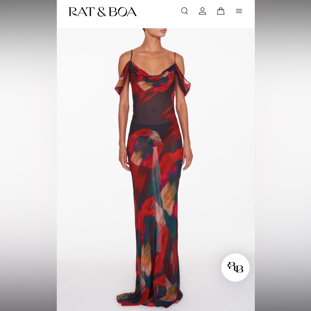 Like new rat and boa Adriana Dress